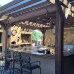 Custom outdoor kitchen, patio pavers